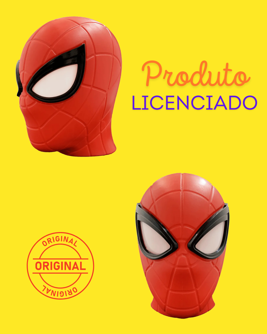 Luminária Infantil 3d Led Homem Aranha Decoração Geek Led