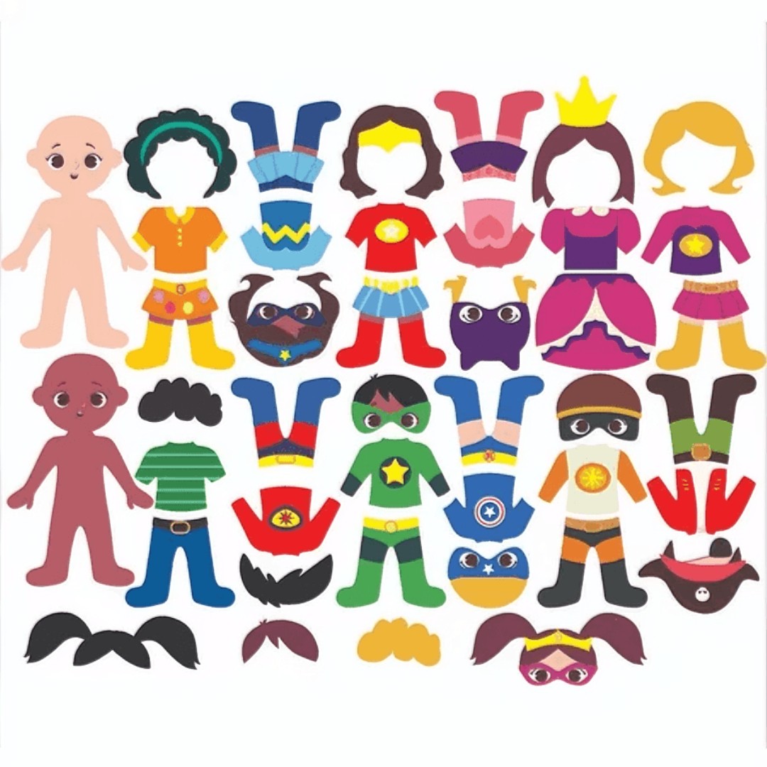 🧩 Jogo Me Vista™ – Brinquedo Educativo em Madeira para Estimular o Aprendizado Infantil