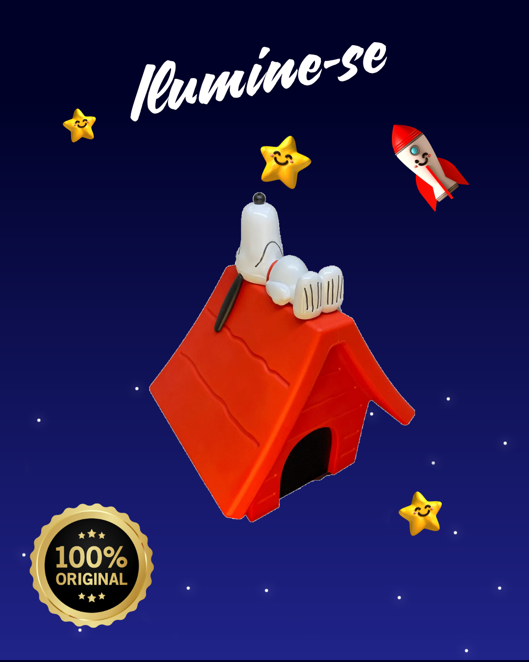 Luminária Infantil 3d Decorativa Snoopy Casinha Vermelha