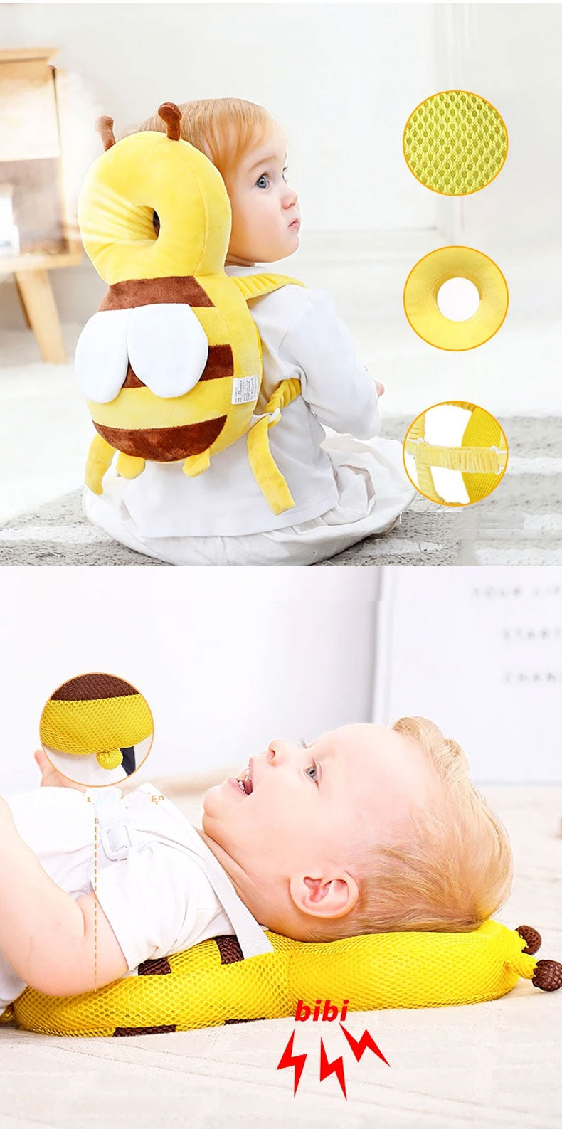 Baby Bee Guard® - Protetor de Cabeça Infantil