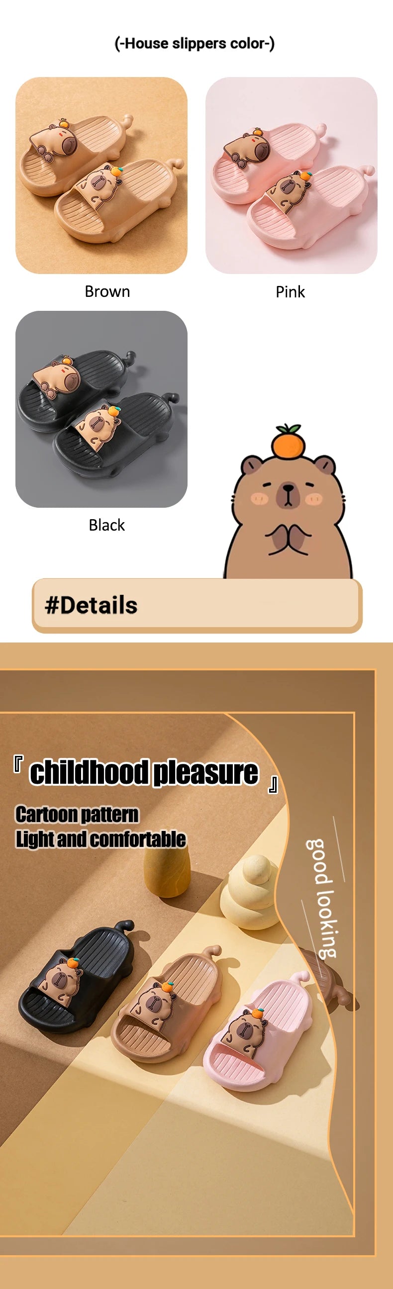 Chinelo Infantil Capivara